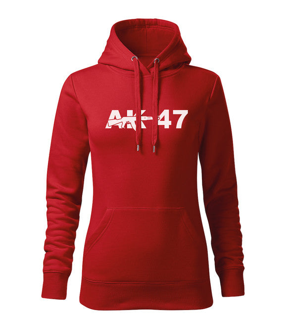DRAGOWA AK-47 felpa con cappuccio da donna 320g/m2, rossa