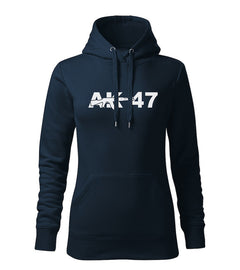 DRAGOWA γυναικείο φούτερ με κουκούλα AK-47 320 g/m², σκούρο μπλε