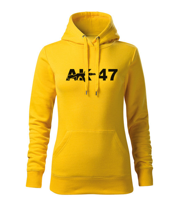 DRAGOWA AK-47 felpa con cappuccio da donna, gialla 320g/m2