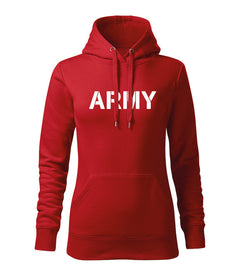 DRAGOWA felpa con cappuccio da donna army 320 g/m², rosso