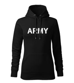 DRAGOWA felpa con cappuccio da donna army 320 g/m², nero