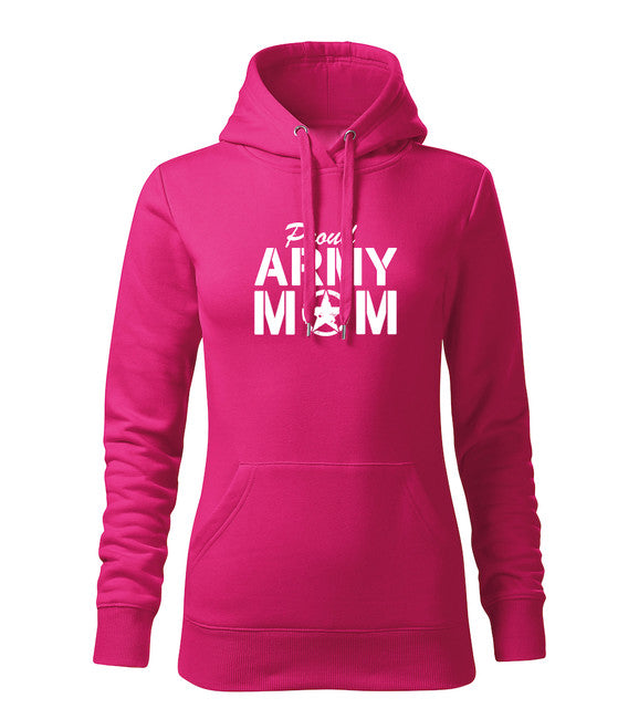 DRAGOWA mamma felpa con cappuccio donna esercito, rosa 320g/m2