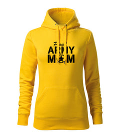 DRAGOWA felpa con cappuccio da donna army mom 320 g/m², giallo