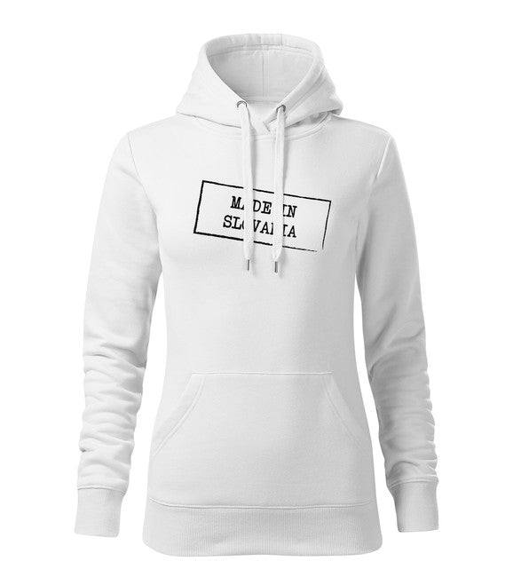 DRAGOWA Felpa con cappuccio da donna, bianca 320g/m2