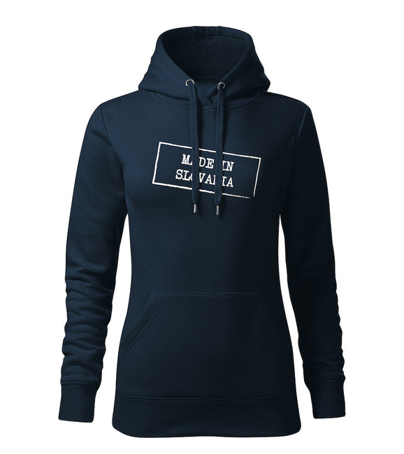 DRAGOWA Felpa con cappuccio da donna made in slovakia, blu scuro 320g/m2