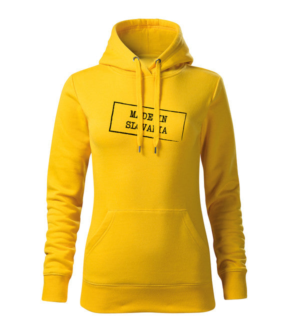DRAGOWA Felpa con cappuccio da donna made in slovakia giallo 320g/m2