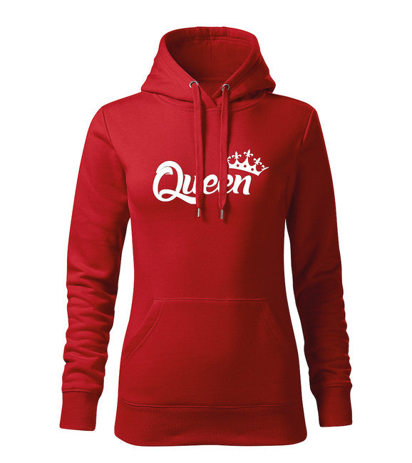 DRAGOWA Queen felpa con cappuccio da donna, rossa 320g/m2