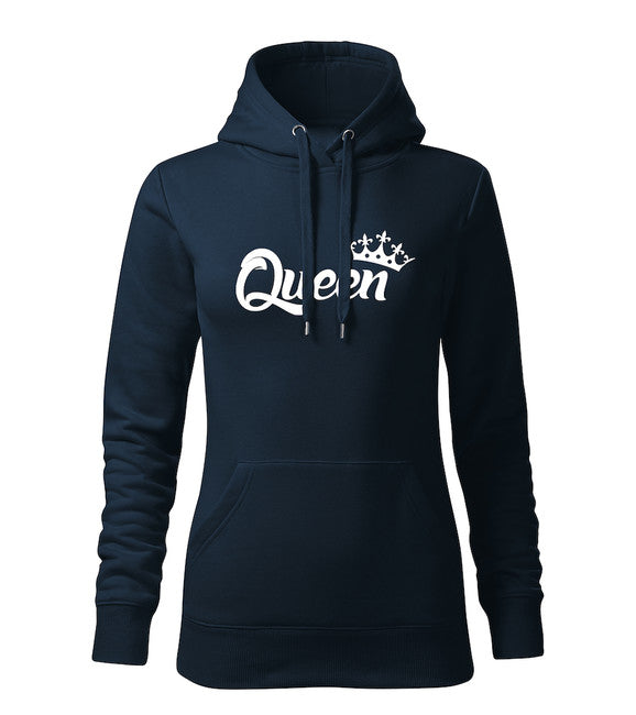 DRAGOWA Queen felpa da donna con cappuccio 320g/m2, blu scuro