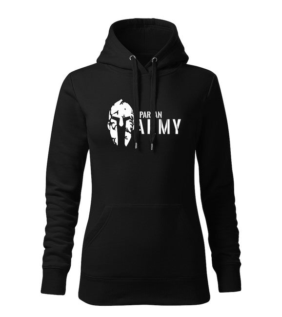 DRAGOWA Spartan army felpa con cappuccio, nera 320g/m2