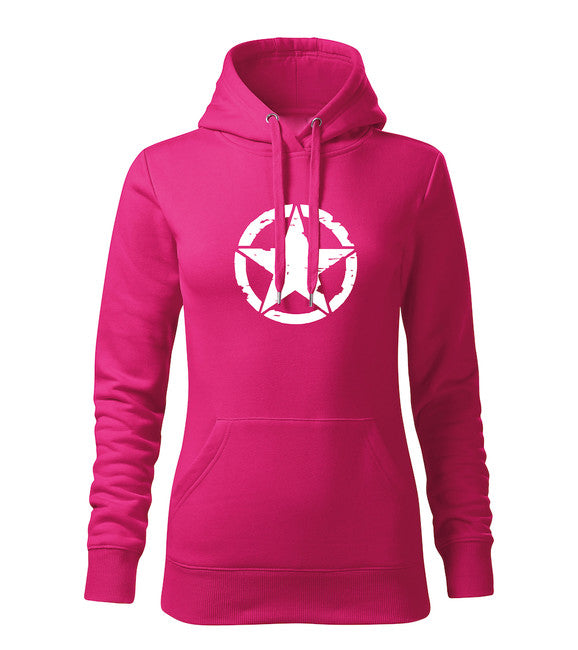 DRAGOWA Star felpa con cappuccio donna, rosa 320g/m2