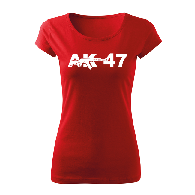 DRAGOWA Ak-47 t-shirt corta da donna 150g/m2, rosso