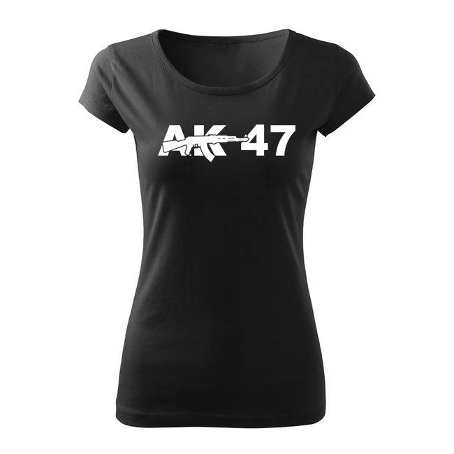 DRAGOWA Ak-47 t-shirt corta da donna 150g/m2, nero