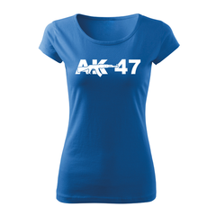 DRAGOWA t-shirt a maniche corte da donna AK-47 150 g/m², blu