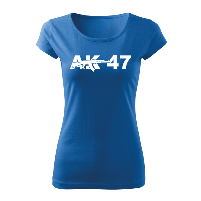 DRAGOWA Ak-47 t-shirt corta da donna 150g/m2, blu