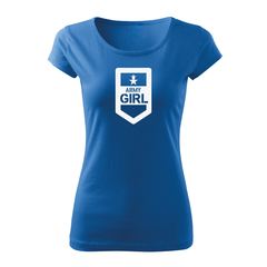 DRAGOWA t-shirt a maniche corte da donna army girl 150 g/m², blu