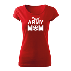 DRAGOWA t-shirt a maniche corte da donna army mom 150 g/m², rosso