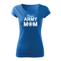 DRAGOWA t-shirt a maniche corte da donna army mom 150 g/m², blu