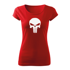 DRAGOWA t-shirt a maniche corte da donna Punisher 150 g/m², rosso