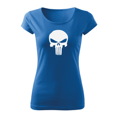 DRAGOWA t-shirt a maniche corte da donna Punisher 150 g/m², blu