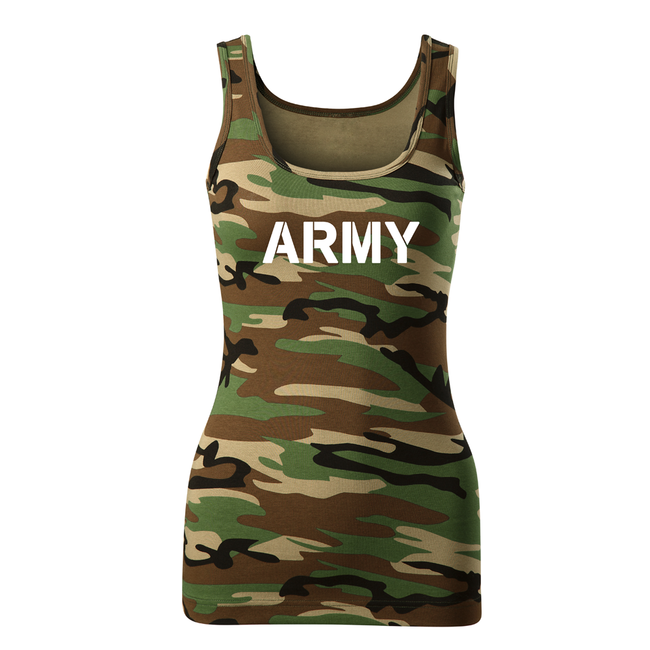 DRAGOWA Canotta da donna army, mimetico 180g/m2