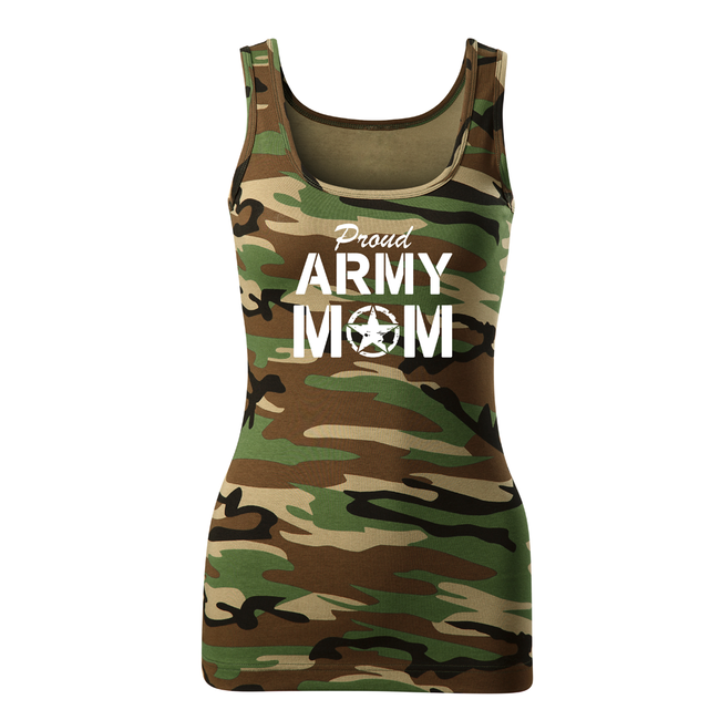 DRAGOWA Canotta da donna army mom, mimetico 180g/m2