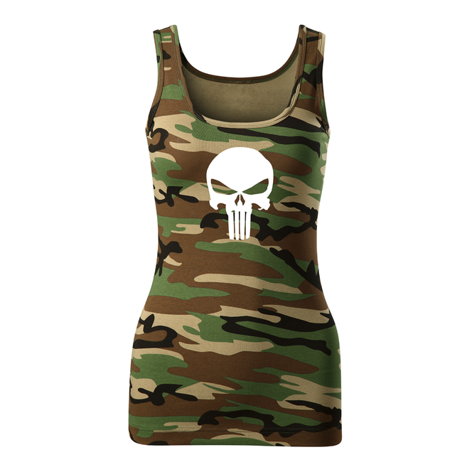 DRAGOWA Punisher canotta da donna 180g/m2, mimetico