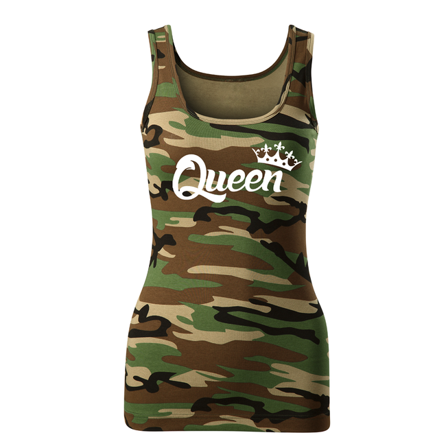 DRAGOWA Queen canotta da donna, mimetico 180g/m2