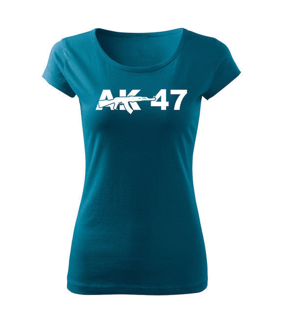 DRAGOWA Ak-47 maglietta da donna 150g/m2, blu petrolio