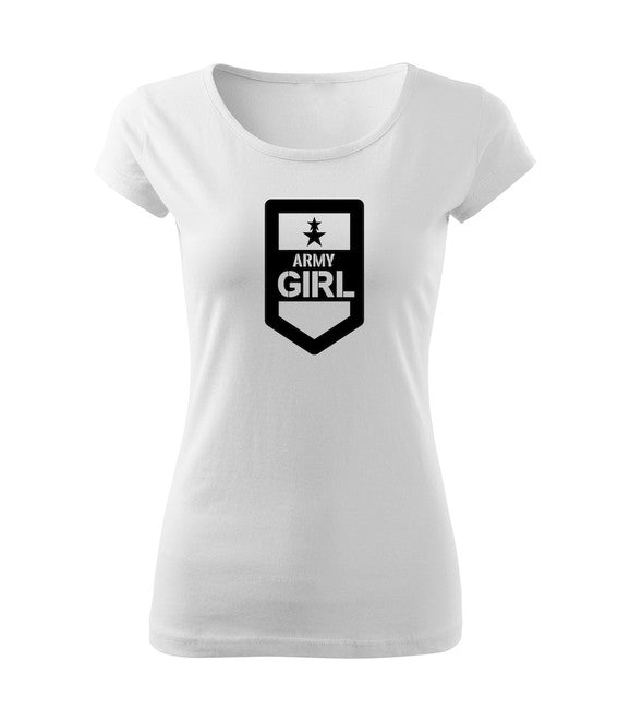 DRAGOWA Army Girl t-shirt donna 150g/m2, bianco