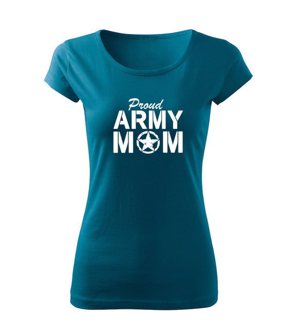 DRAGOWA Army Mom t-shirt donna 150g/m2, blu petrolio