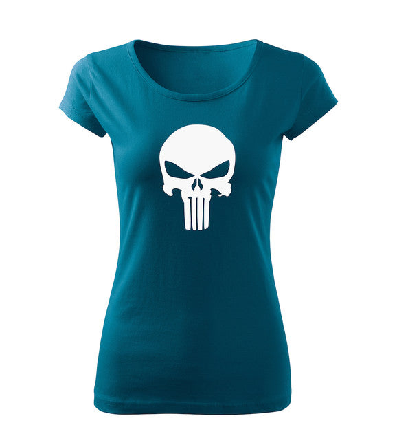DRAGOWA Punisher t-shirt donna 150g/m2, blu petrolio