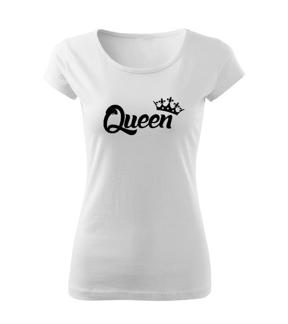 DRAGOWA Queen t-shirt da donna, bianco 150g/m2