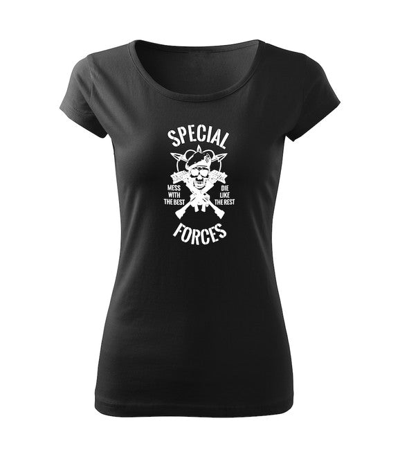 DRAGOWA T-shirt da donna forze speciali, nero 150g/m2