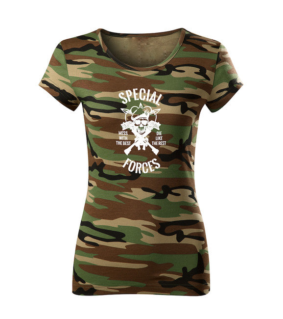 DRAGOWA T-shirt da donna forze speciali, mimetica 150g/m2