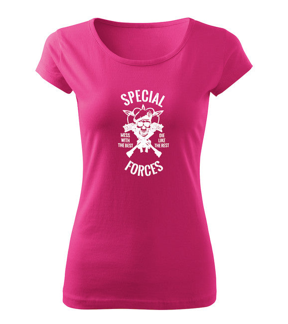 DRAGOWA T-shirt da donna forze speciali, rosa 150g/m2
