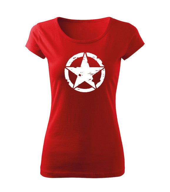 DRAGOWA Star t-shirt donna 150g/m2, rosso