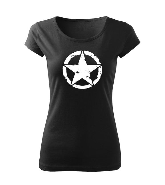 DRAGOWA Star t-shirt, nero 150g/m2
