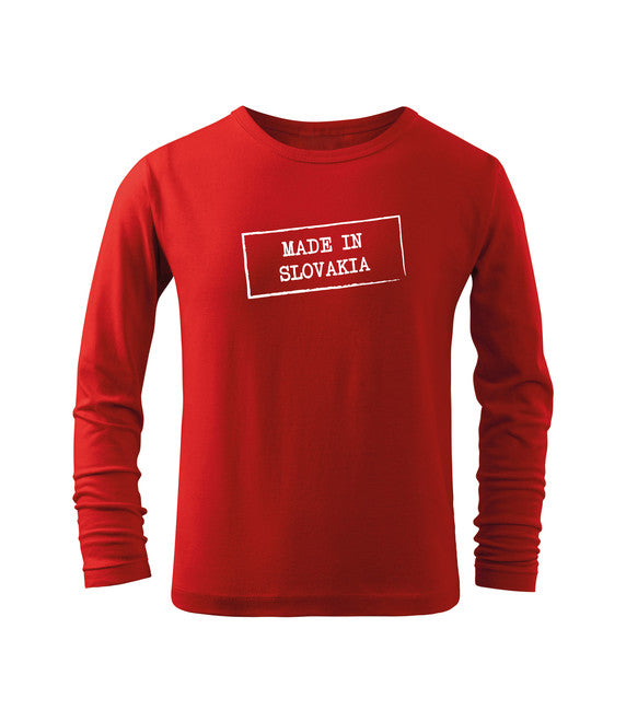 DRAGOWA Maglietta lunga da bambino Made in Slovakia, rosso