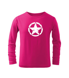 DRAGOWA t-shirt a maniche lunghe per bambini star, rosa