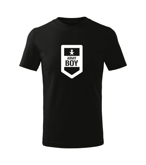 DRAGOWA Maglietta corta Army bambino, nero