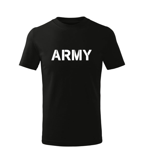 DRAGOWA Maglietta corta per bambini Army, nero