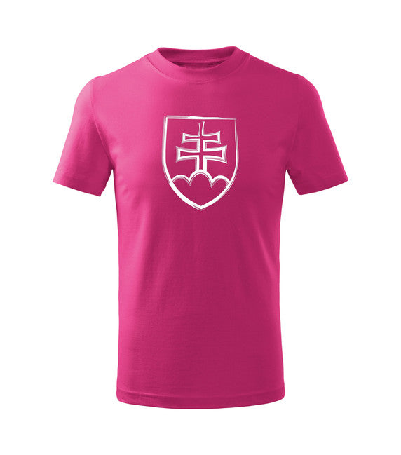 DRAGOWA Maglietta corta da bambino Emblema slovacco, rosa