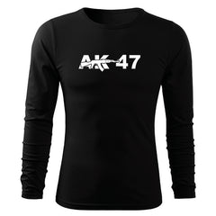 DRAGOWA Fit-T μακρυμάνικο μπλουζάκι AK-47 160 g/m², μαύρο
