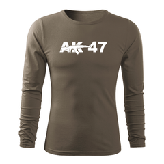 DRAGOWA Fit-T μακρυμάνικο μπλουζάκι AK-47 160 g/m², λαδί