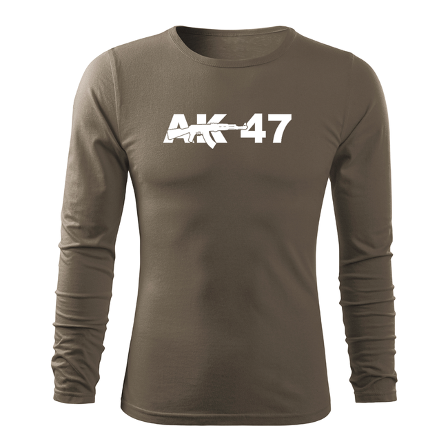 DRAGOWA Fit-T maglietta a maniche lunghe AK-47, oliva 160g/m2