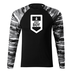 DRAGOWA Fit-T t-shirt a maniche lunghe army boy 160 g/m², metro