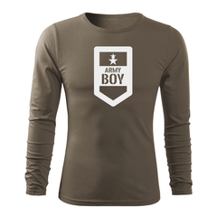 DRAGOWA Fit-T t-shirt a maniche lunghe army boy 160 g/m², verde oliva