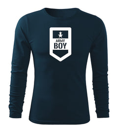 DRAGOWA Fit-T t-shirt a maniche lunghe army boy 160 g/m², blu scuro