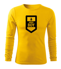 DRAGOWA Fit-T t-shirt a maniche lunghe army boy 160 g/m², giallo