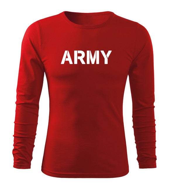 DRAGOWA Fit-T maglietta militare a maniche lunghe, rosso 160g/m2